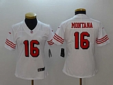 Women Nike 49ers #16 Joe Montana White Color Rush Vapor Untouchable Limited Jersey,baseball caps,new era cap wholesale,wholesale hats